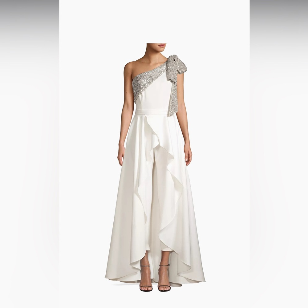 Jay Godfrey Gavin Jumpsuit With Satin Overskirt